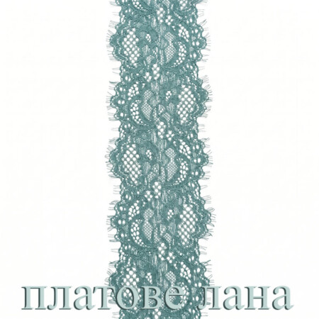Евтини платове на дребно и шивашки материали - ЛАНА ММ 32 elastichna-dantela-masleno-zelena