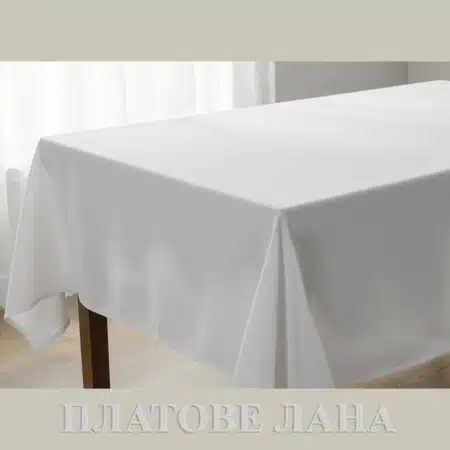 Евтини платове на дребно и шивашки материали - ЛАНА ММ 15 poliester-byal-tanak-220-sm