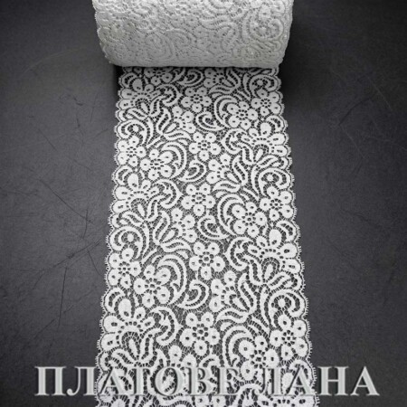Евтини платове на дребно и шивашки материали - ЛАНА ММ 28 elastichna-dantela-byala-3