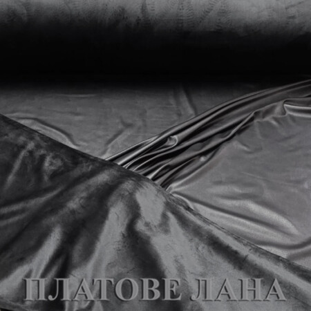 Евтини платове на дребно и шивашки материали - ЛАНА ММ 15 dvuliceva-eko-kozha-cherna